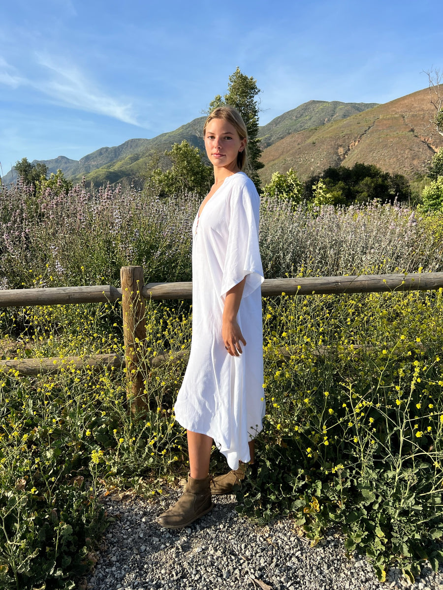 Dutchess Martha - Summer in a Kaftan style Italian Linen Dress