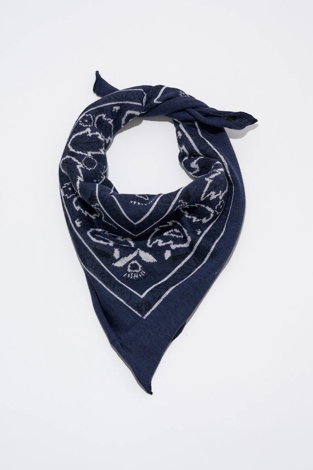 CASHMERE BANDANA IN NAVY