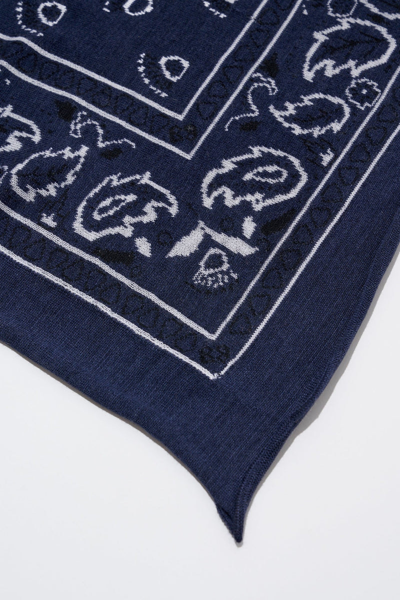 CASHMERE BANDANA IN NAVY