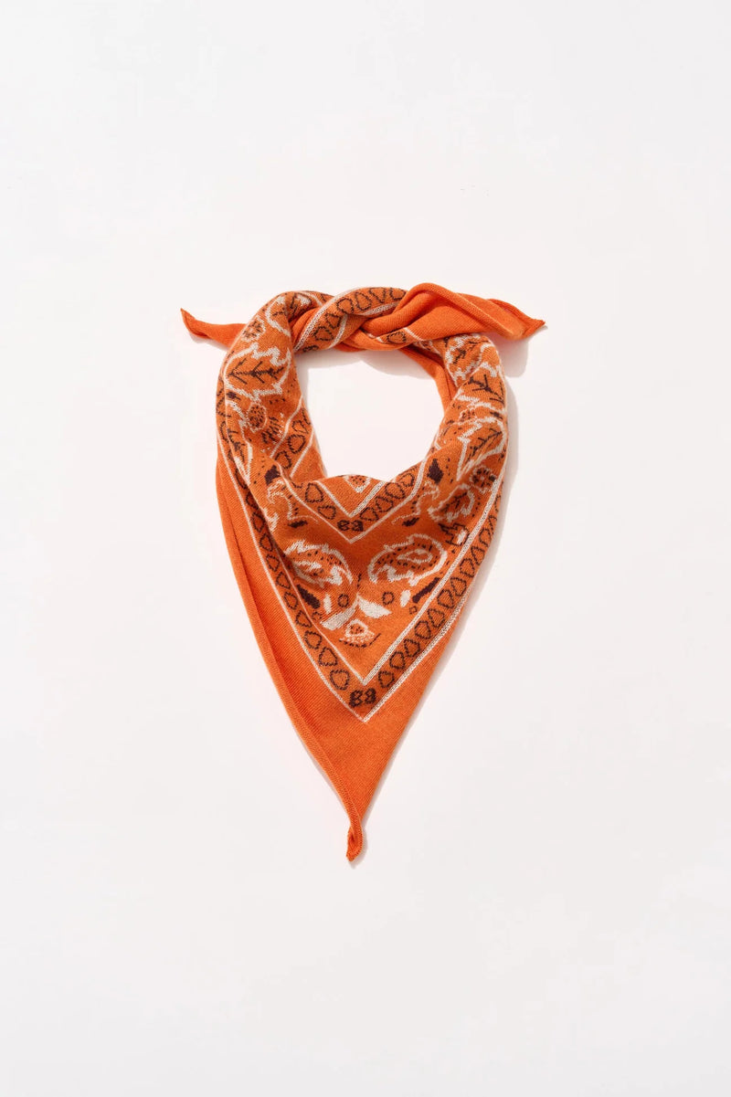 CASHMERE BANDANA IN ORANGE