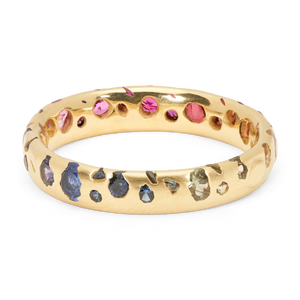 Polly Wales Rainbow Gradient Confetti Ring