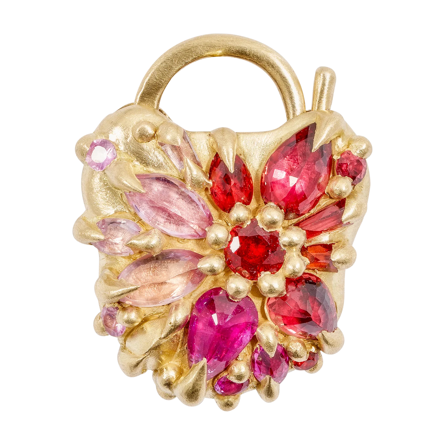 Polly Wales Plum Blossom Fantaisie Padlock Necklace