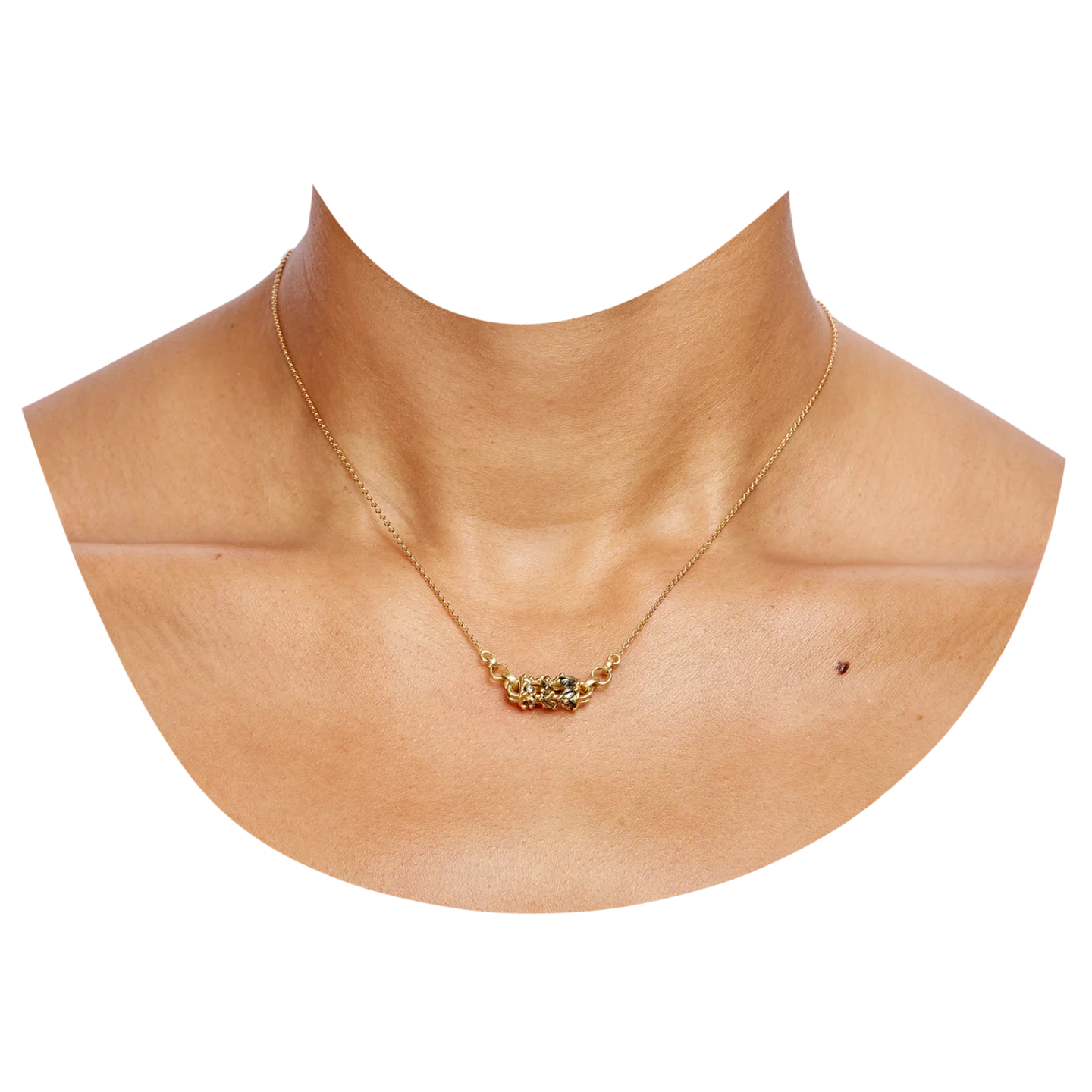 Polly Wales Horizontal Green Fontaine Necklace