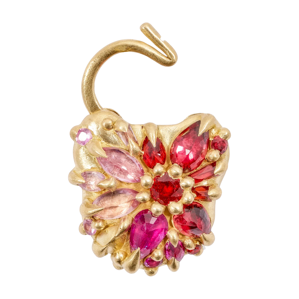 Polly Wales Plum Blossom Fantaisie Padlock Necklace