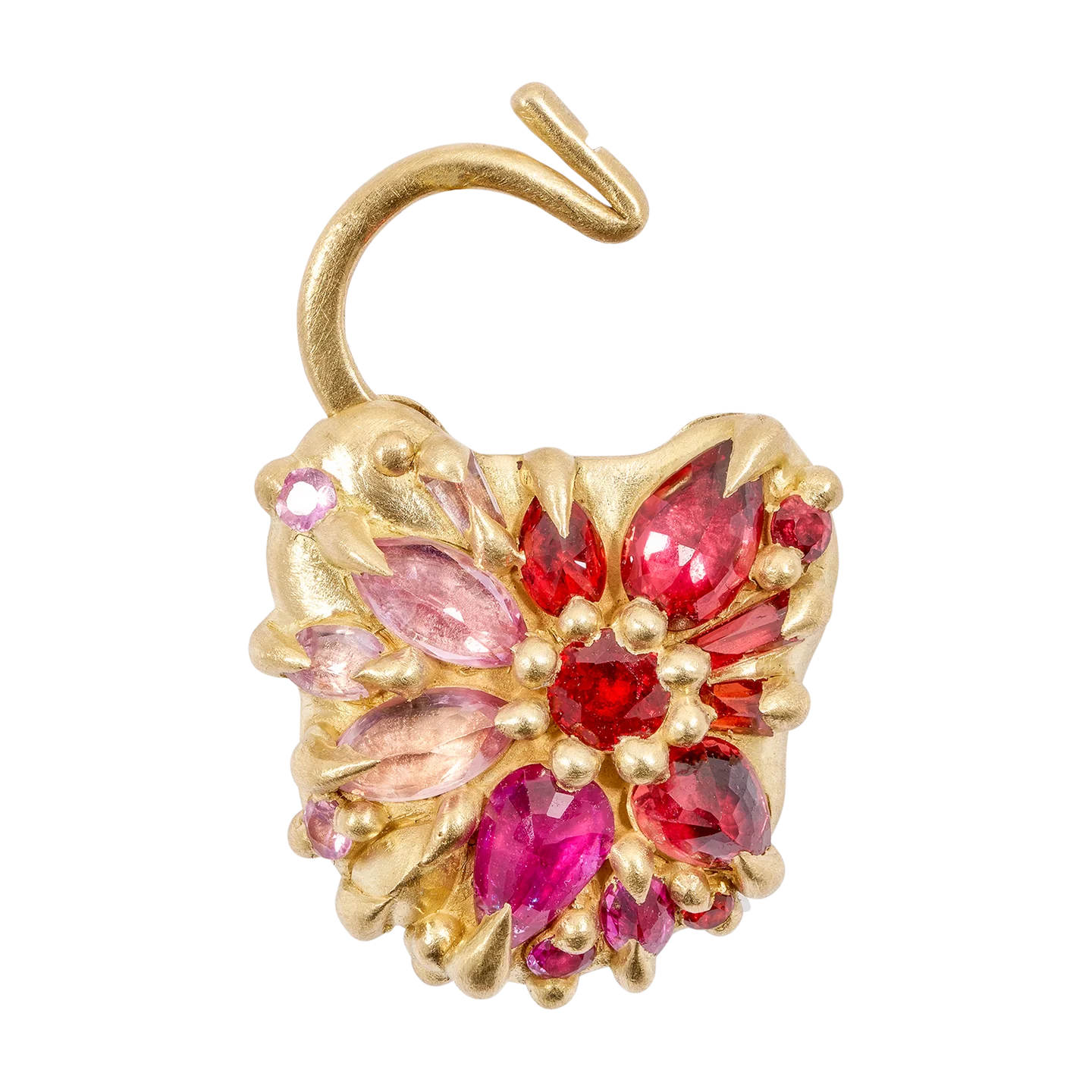 Polly Wales Plum Blossom Fantaisie Padlock Necklace