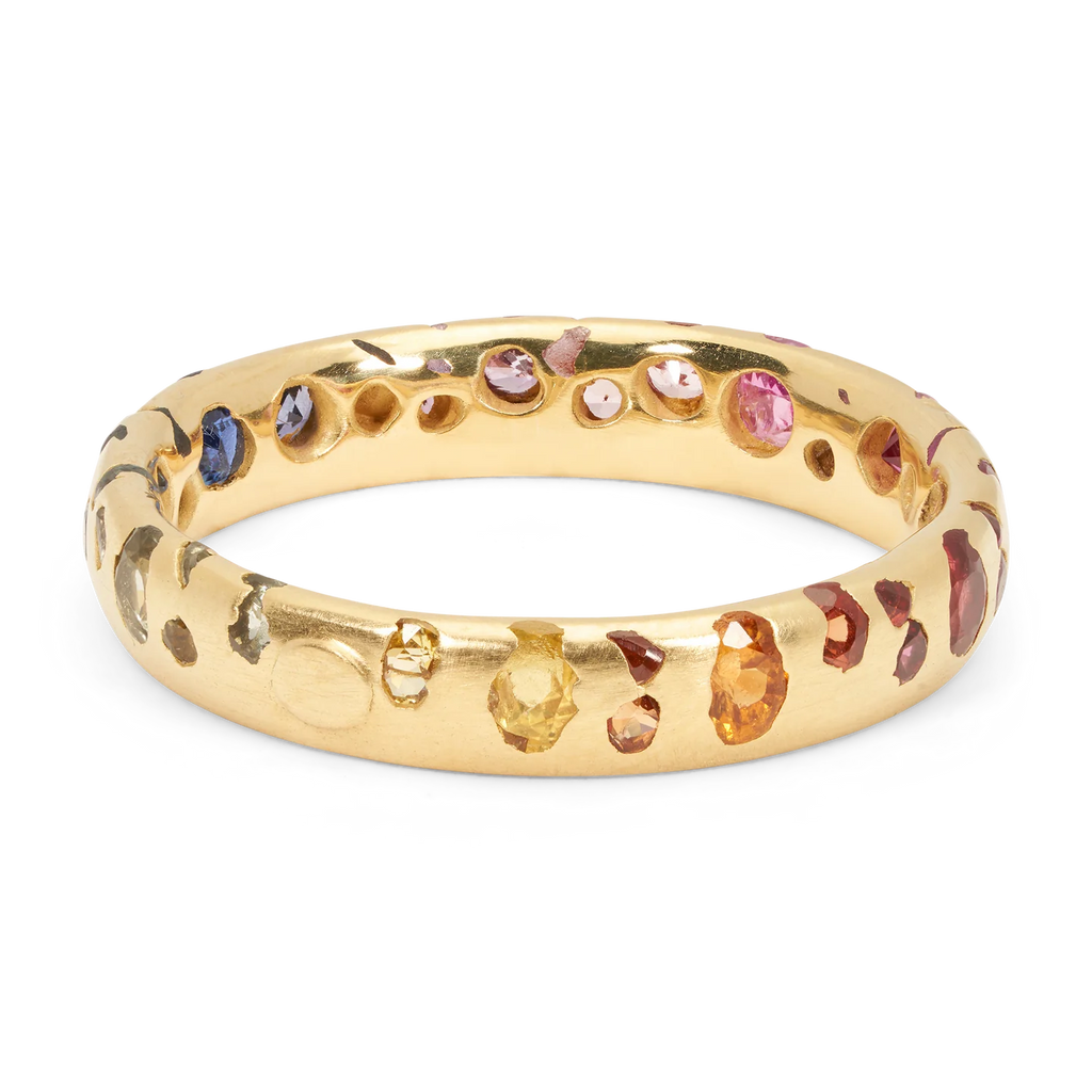 Polly Wales Rainbow Gradient Confetti Ring