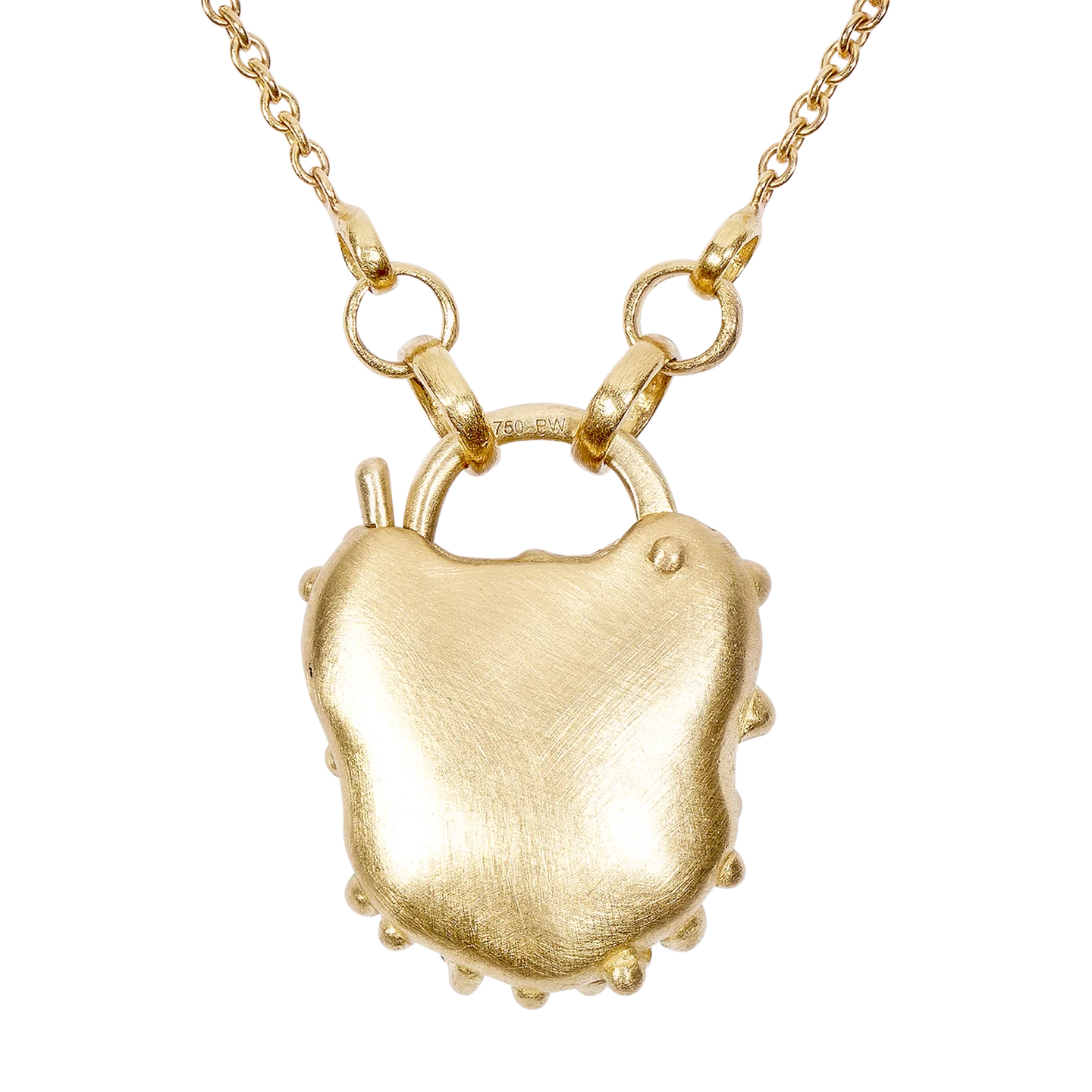 Polly Wales Plum Blossom Fantaisie Padlock Necklace