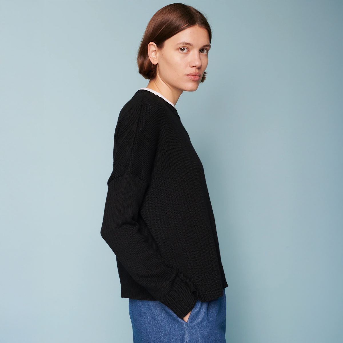 Wide Cashmere Pullover