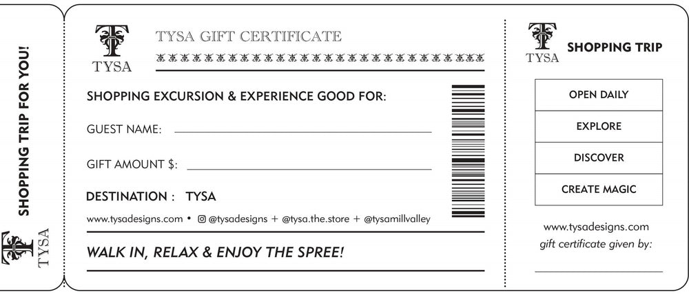 TYSA Gift Card