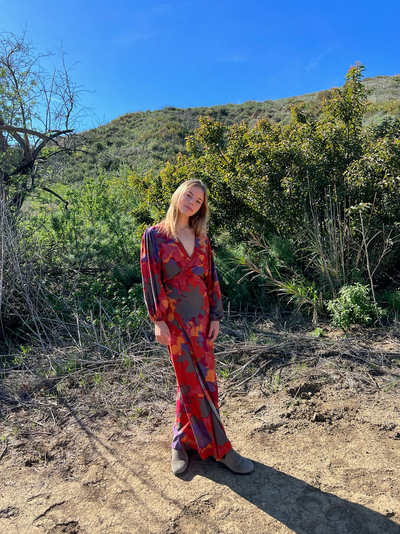 CASABLANCA WRAP DRESS IN REFLECTIONS