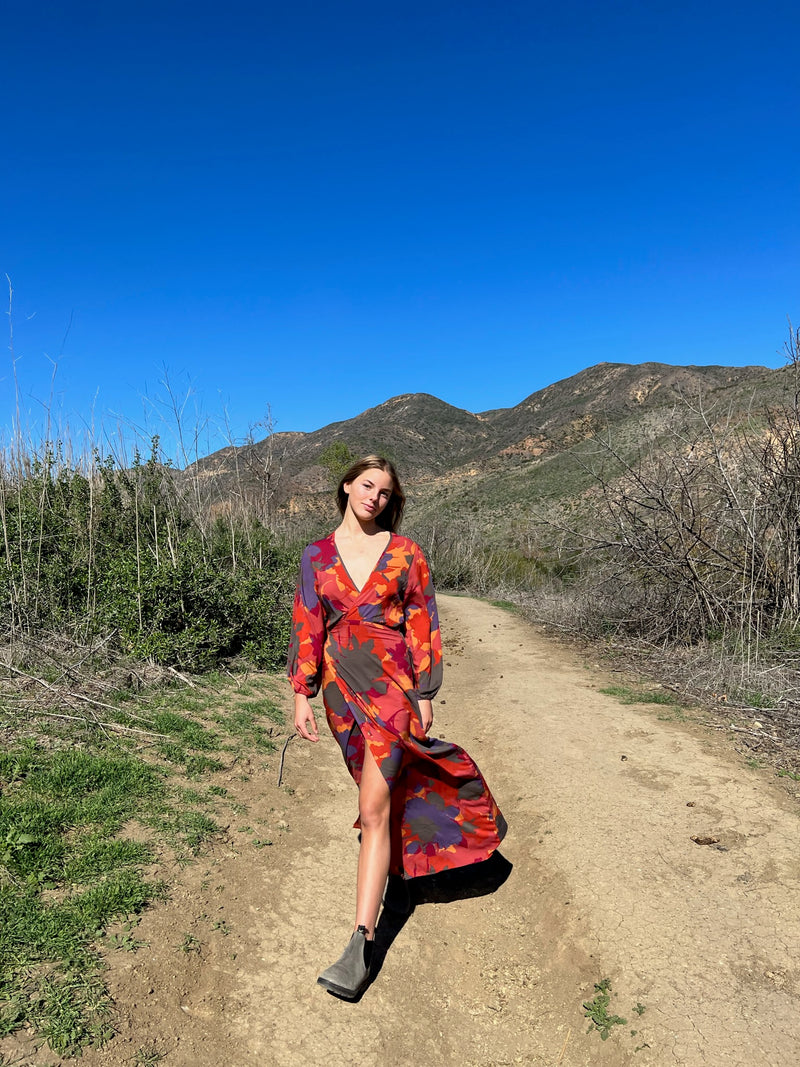 CASABLANCA WRAP DRESS IN REFLECTIONS