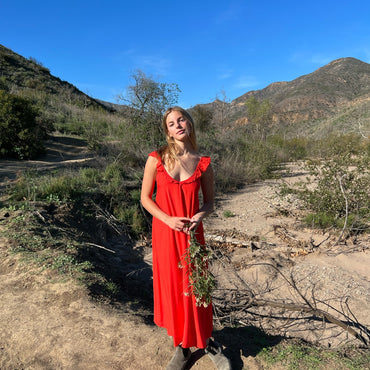WALK IN THE GARDEN DRESS IN TANGERINE