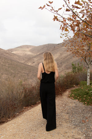 EAGLE JUMPSUIT IN BLACK