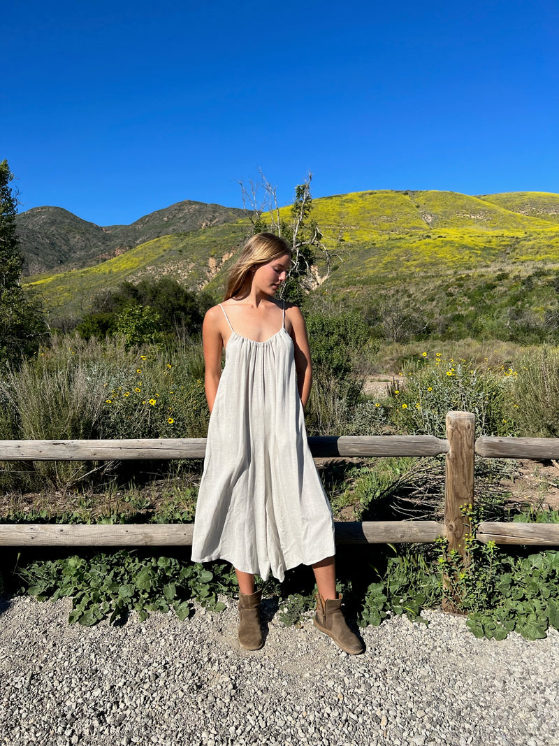 Sonoma Playsuit in Natural Linen