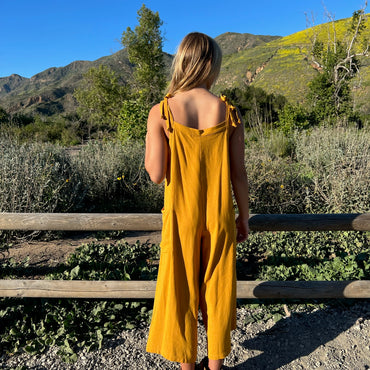 CIAO OVERALLS IN TURMERIC LINEN