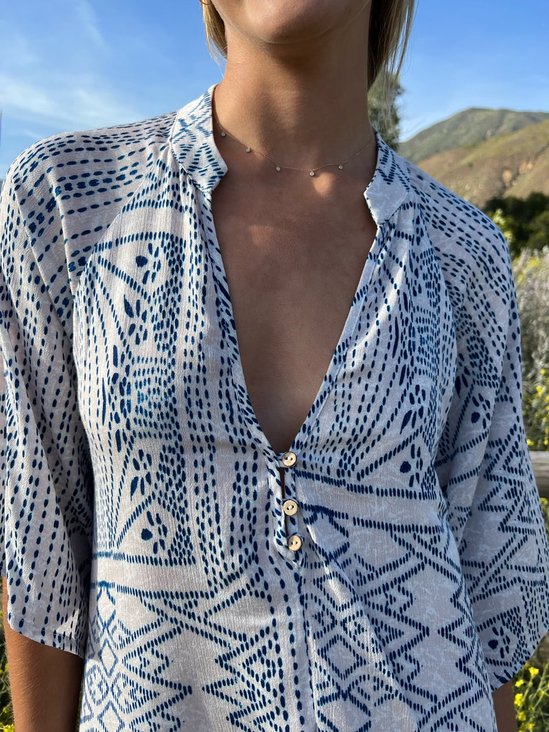MIDSUMMER KAFTAN IN COTE D' AZUR