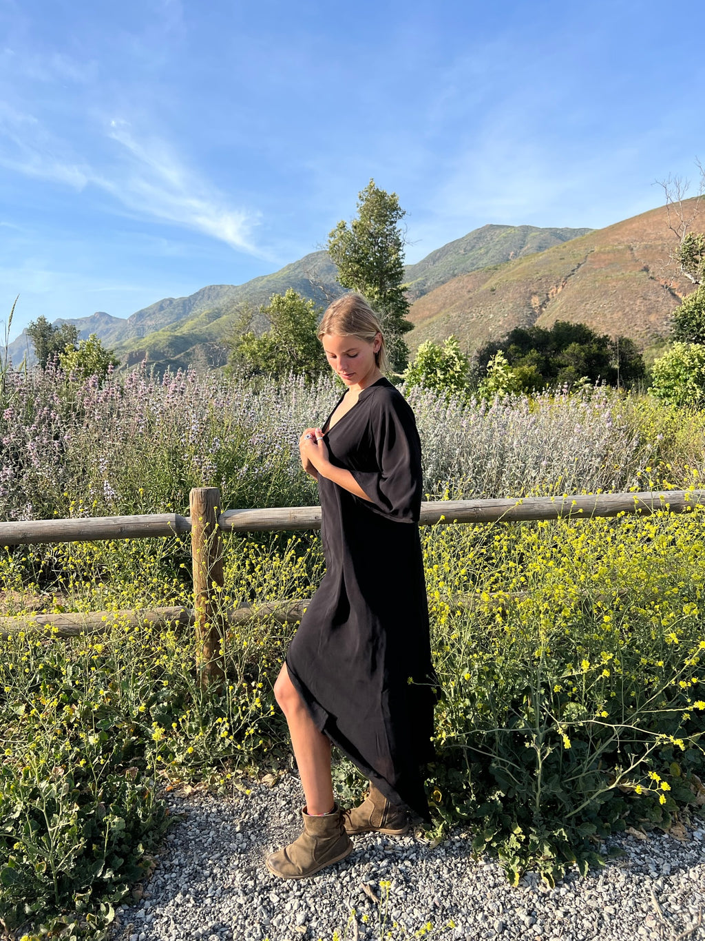 Midsummer Kaftan in Black