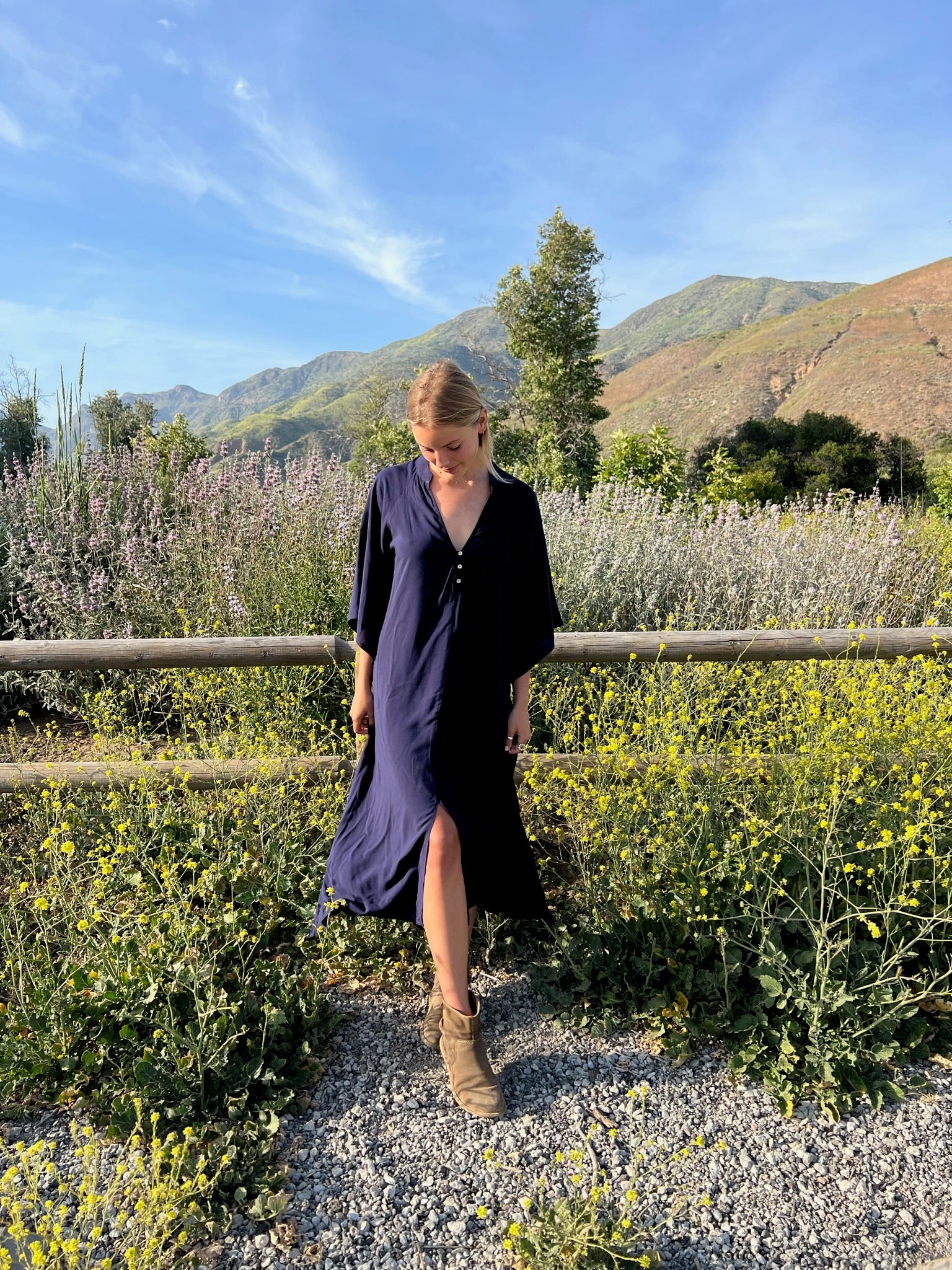 Midsummer Kaftan in Navy