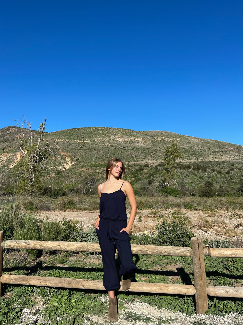 Claudette Jumpsuit in Navy