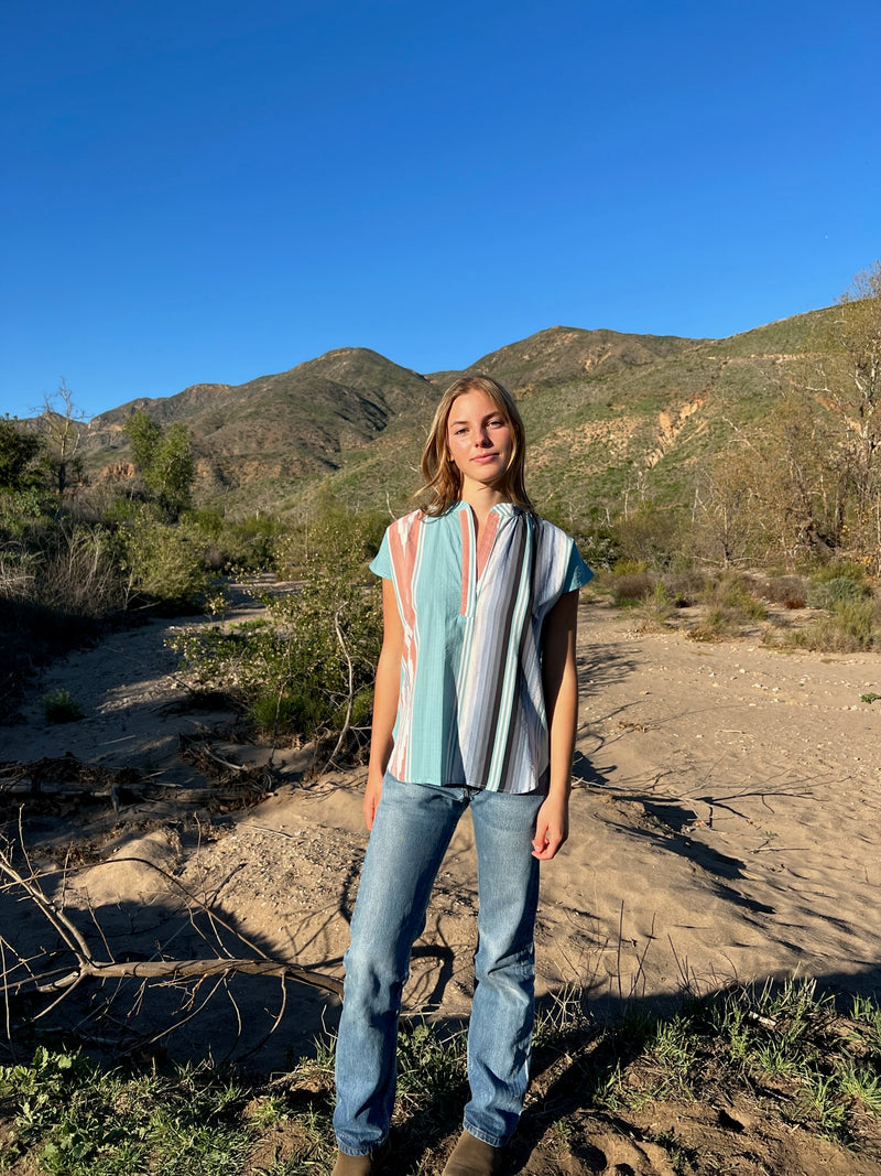 TRAVEL TOP IN SEASIDE SERAPE