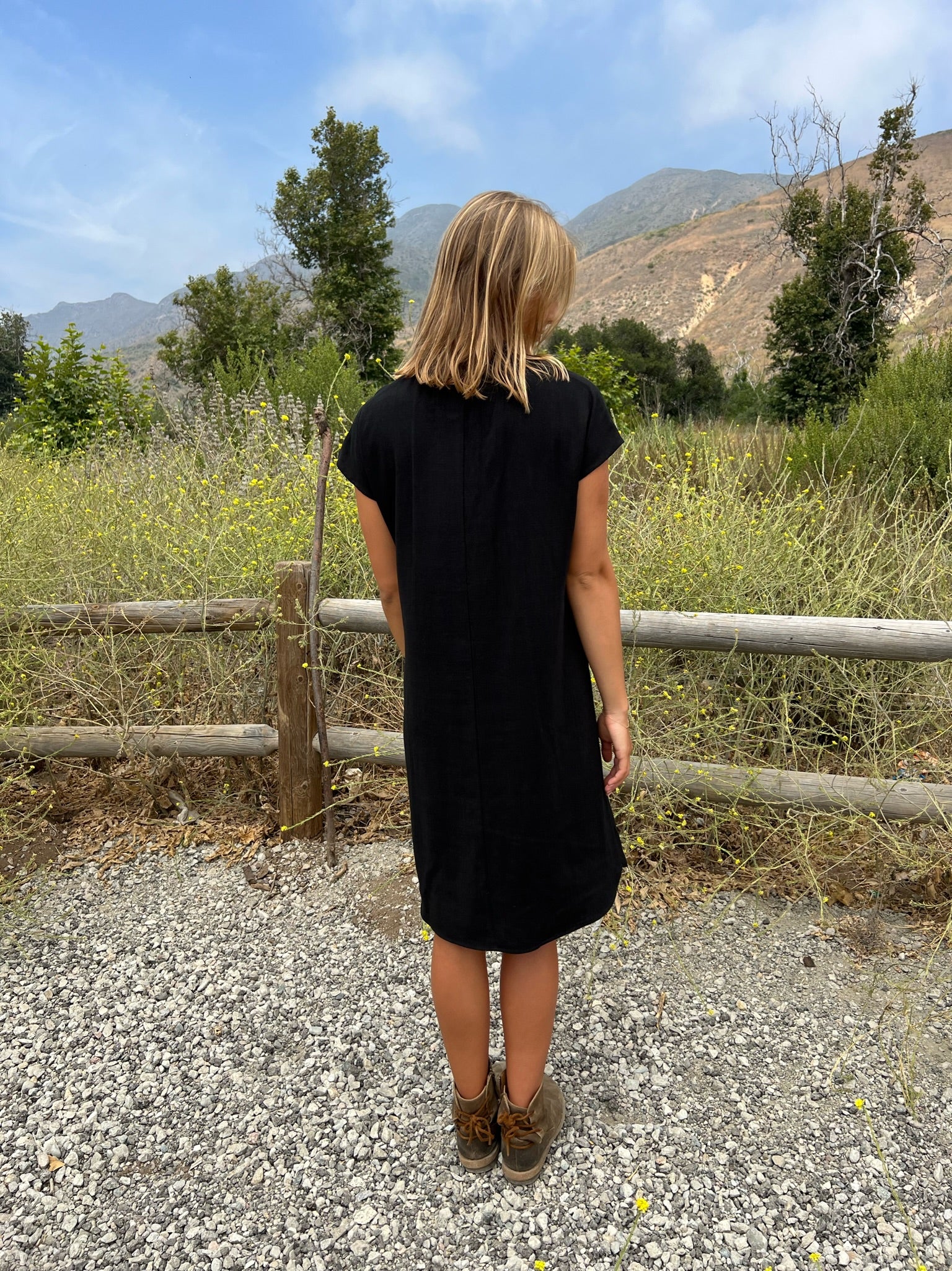 Travel Dress in Black Linen – TYSADESIGNS