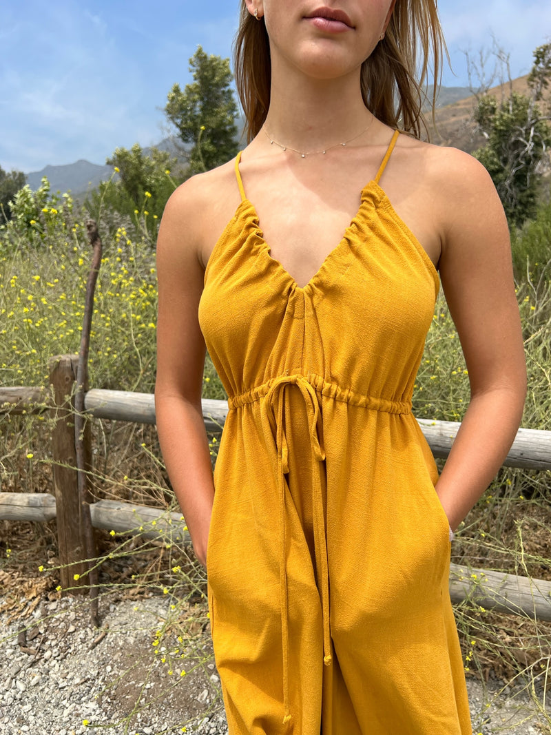 Capri Dress in Turmeric Linen