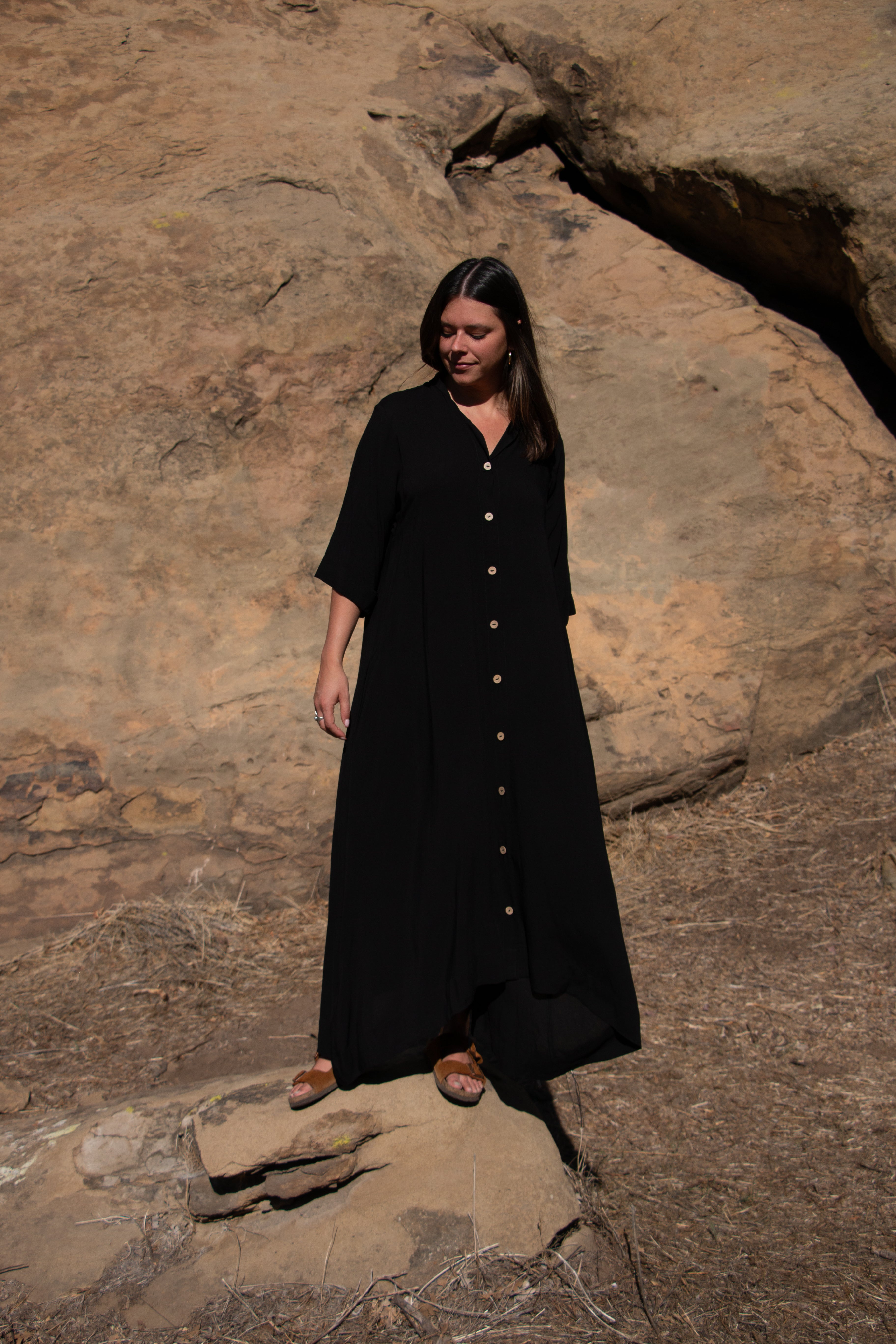 Here Comes the Sun Dress in Black – TYSADESIGNS