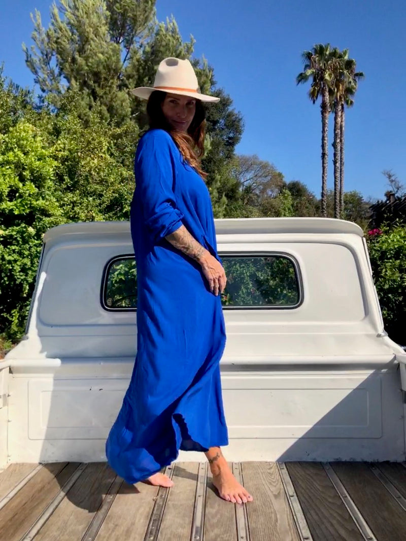 NOMAD DRESS IN MAJORELLE BLUE