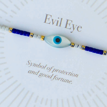 EVIL EYE CORD BRACELET FOR PROTECTION AND GOOD FORTUNE