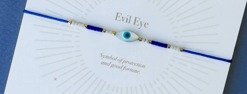 EVIL EYE CORD BRACELET FOR PROTECTION AND GOOD FORTUNE