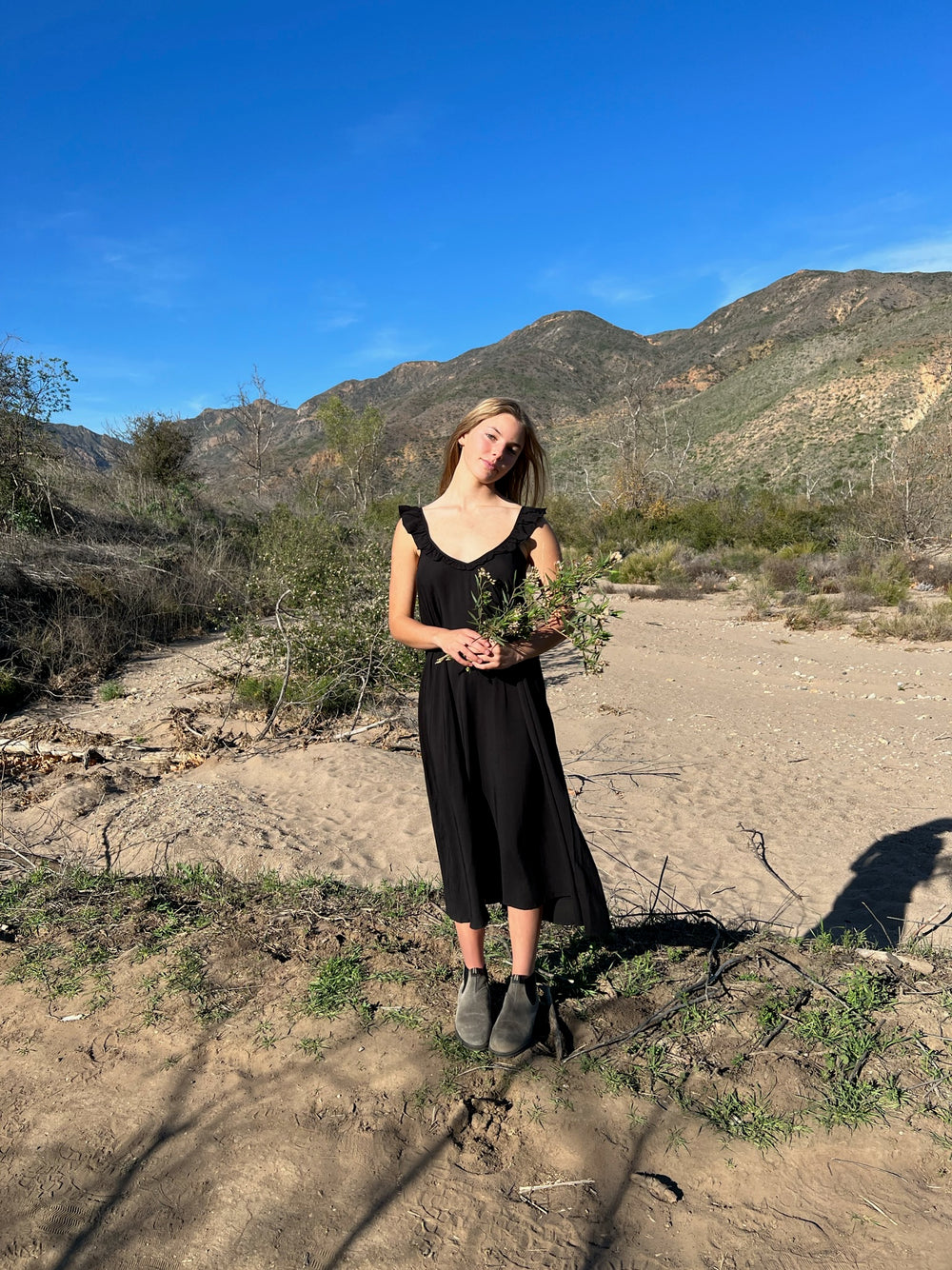 Walk in the Garden Dress in Black