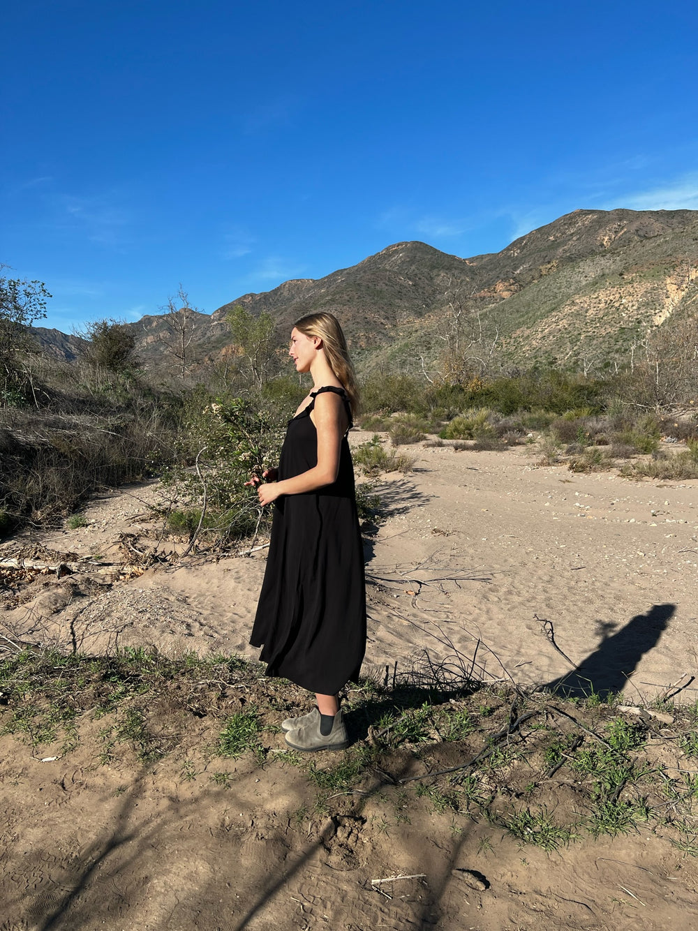 Walk in the Garden Dress in Black