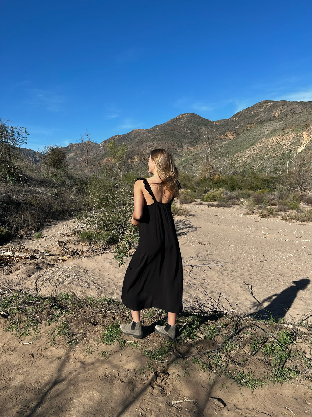 Walk in the Garden Dress in Black